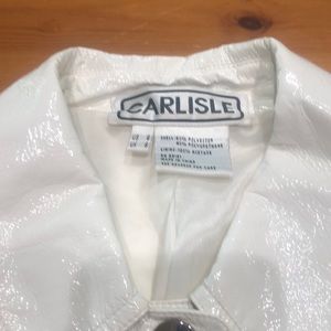 White patent leather jacket by carlisile